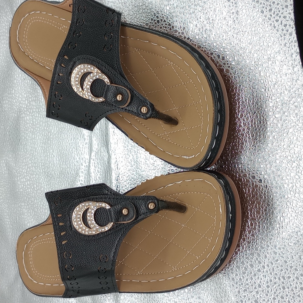 Faux Leather Sandals